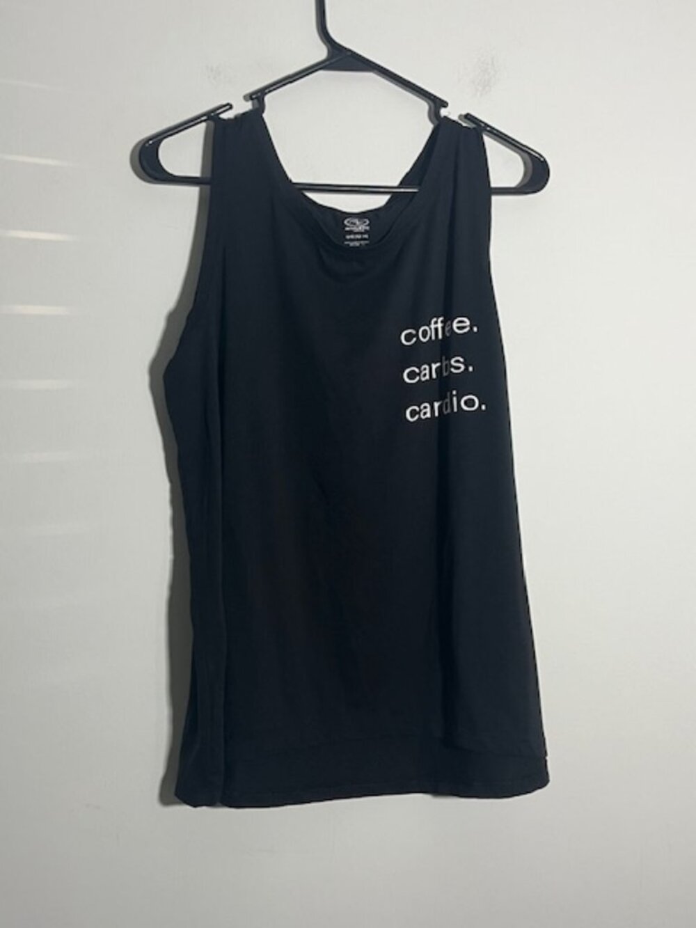 Athletic Works Black Tank Top Size Large Coffee Carb Cardio